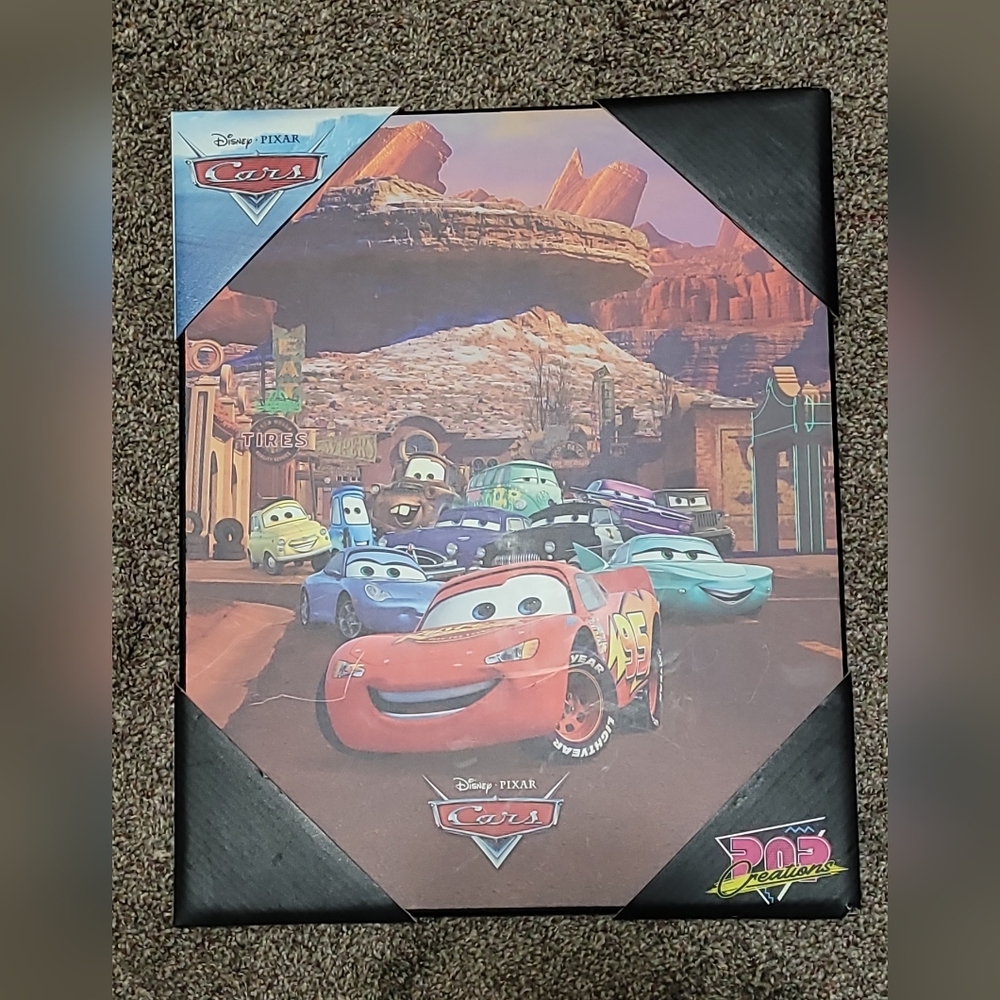 NWT, Disney Pixar CARS Wood Art Decor